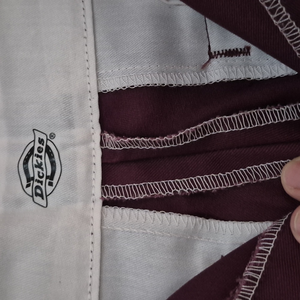 Dickies Women's Burgandy Wide leg Dress Pants - Picture 2 of 9